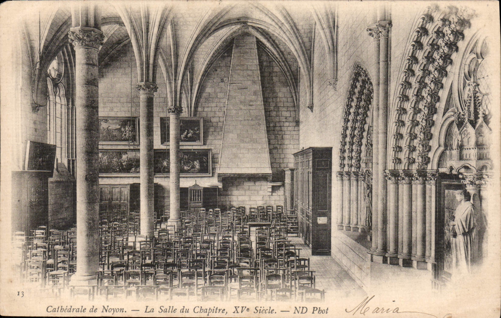 CPA Cathedrale de Noyon La Salle deu Chapitre 