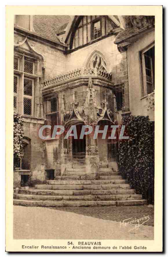 Beauvais - Escalier Renaissance - Ancienne demeure de l'abbé Gellée