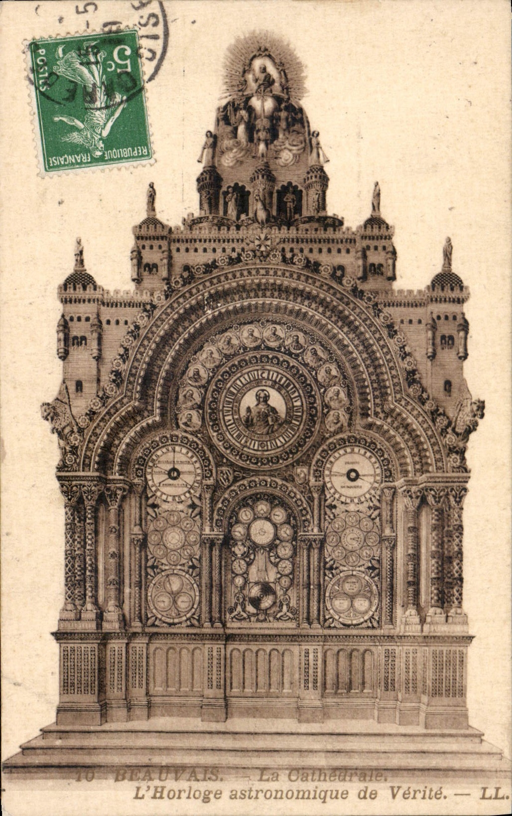 Beauvais — La Cathédrale. L'Horloge astronomique de Vérité. — LL.