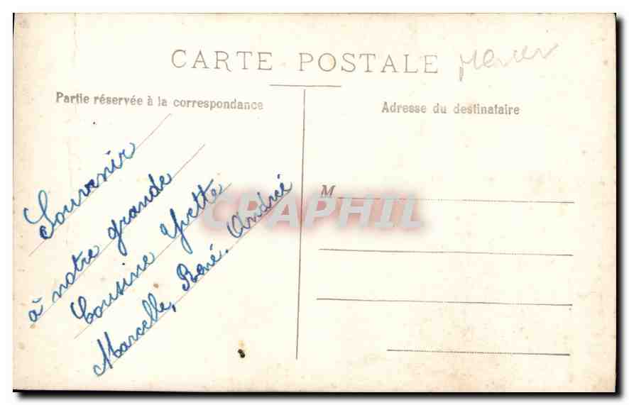 CARTE PHOTO Enfants — Verso