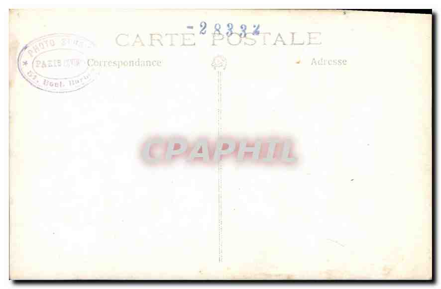 CARTE PHOTO Femme Paris Barbes — Rückseite