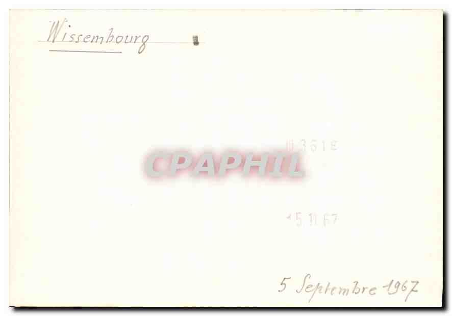 Photo Wissembourg 1967 — Rückseite