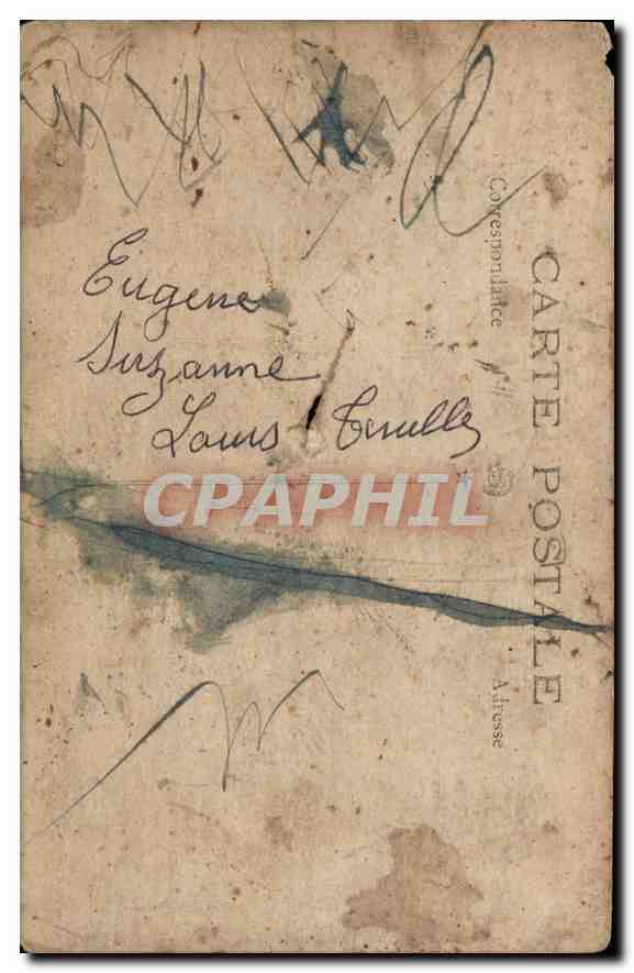 CARTE PHOTO Enfants Bohain — Verso