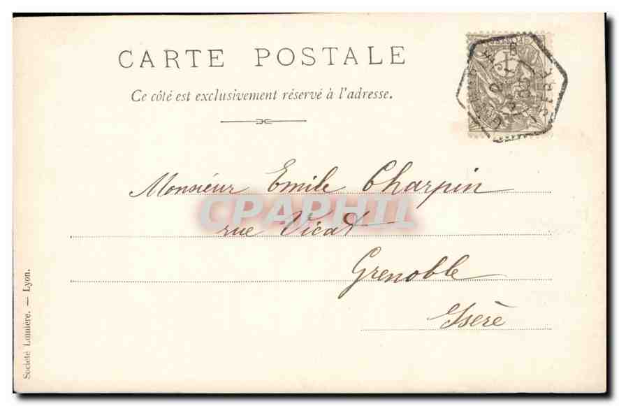 CARTE PHOTO Enfant Chien — Rückseite