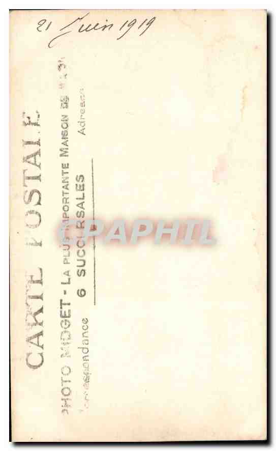 CARTE PHOTO Femme — Verso