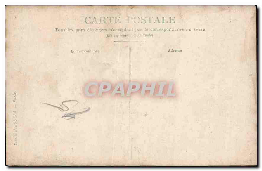 Jeune mariée — photo studio — éditeur S. ROUCAU - Paris — Verso