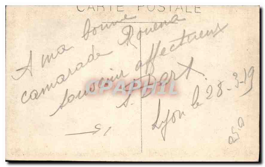 CARTE PHOTO Femme — Rückseite