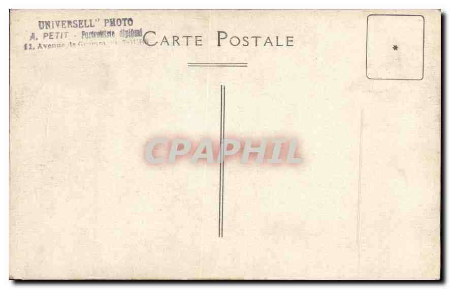 CARTE PHOTO Femme Famille — Verso