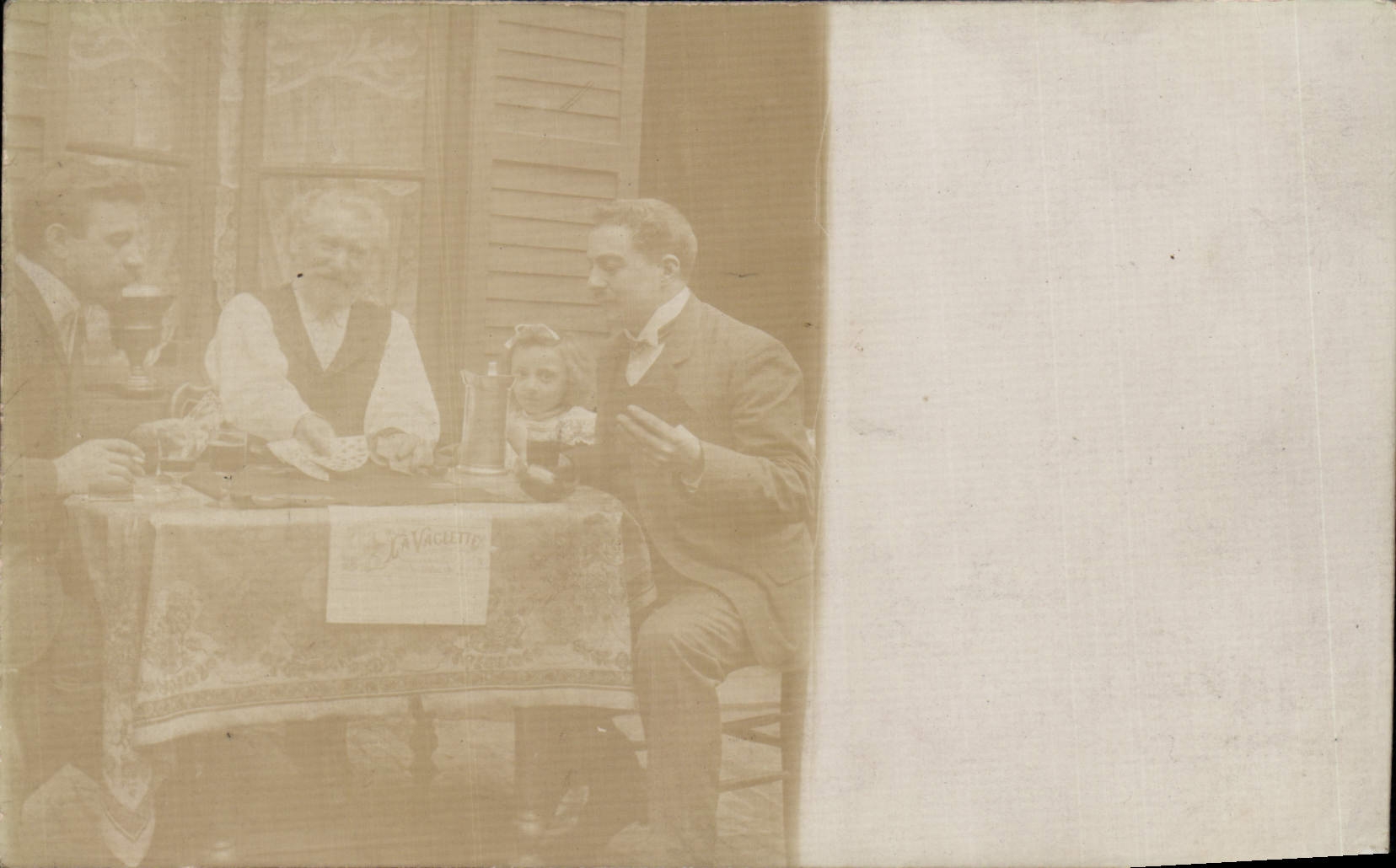 CARTE PHOTO Hommes Enfant La Vaclette