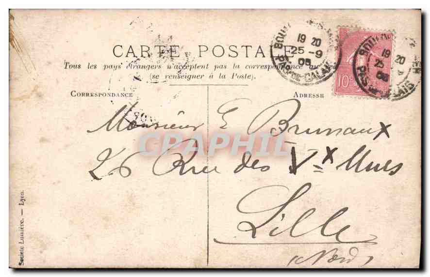 CARTE PHOTO Boulogne Pas de Calais Homme — Rückseite