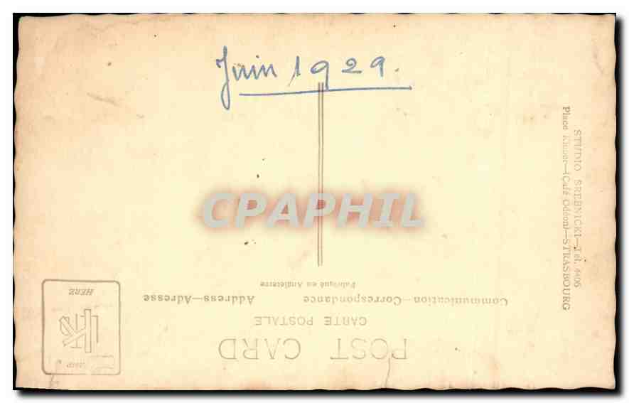 CARTE PHOTO Femme — Rückseite
