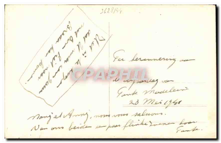 CARTE PHOTO Enfants — Verso