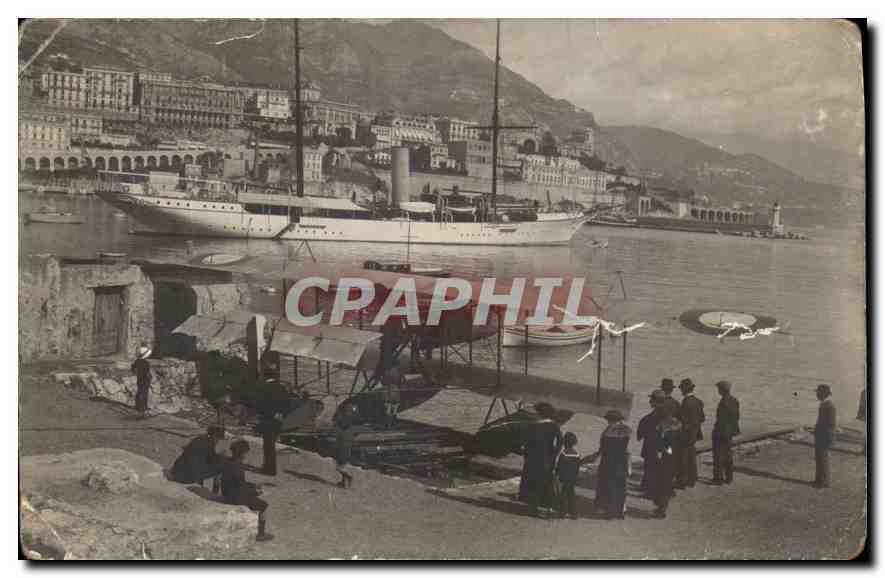 CARTE PHOTO Monaco Hydravion Bateau Avion Aviation
