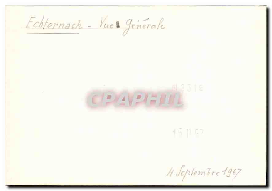 Photo Echternach Vue generale  1967 — Rückseite