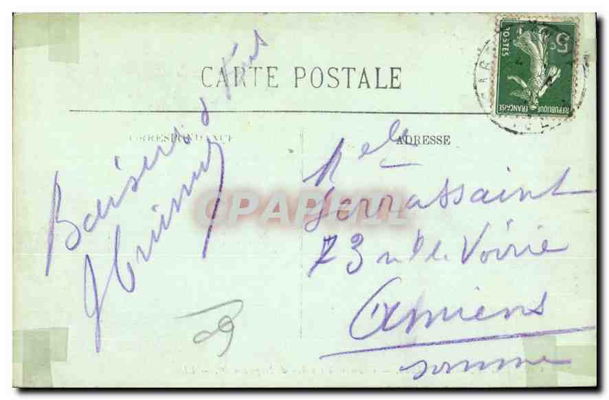 CPA Compiegne Le Chateau Chambre a coucher de Napoleon 1er — Rückseite
