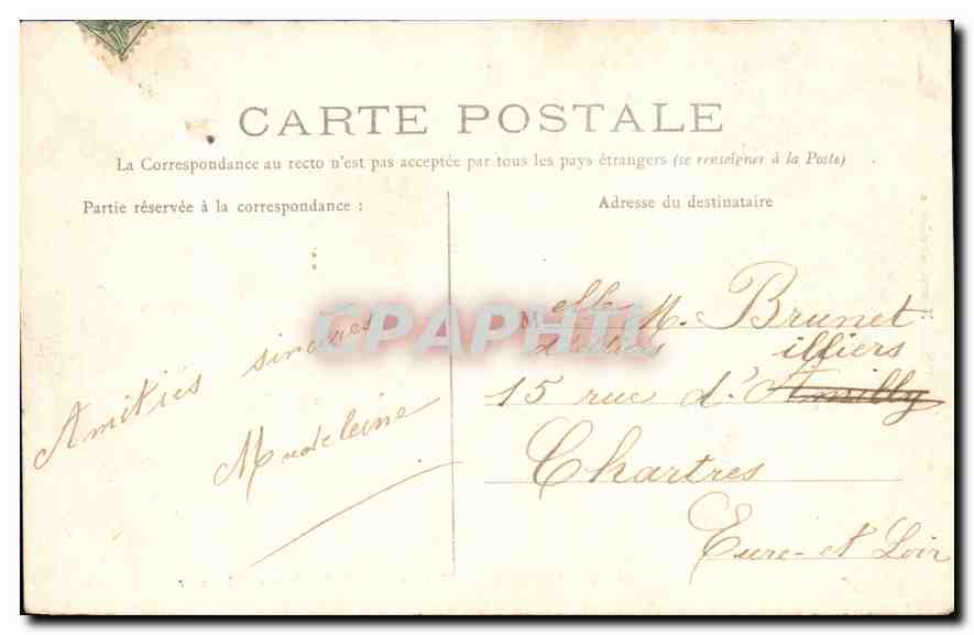 CPA Compiegne Chateau  — Rückseite