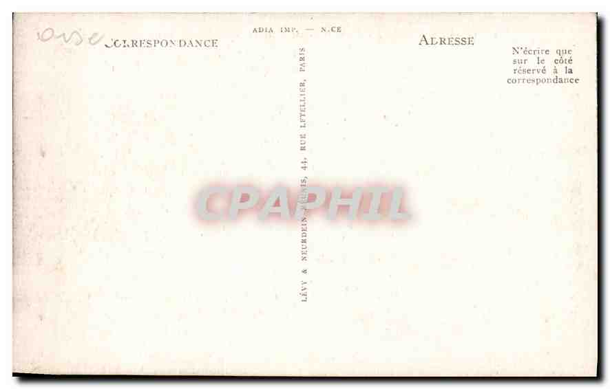 CPA Chantilly vue generale prise de la Route des Lions  — Rückseite