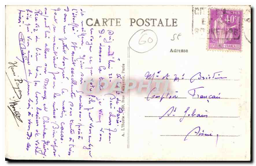 Senlis (Oise) — Le grand Portail de la Cathédrale — L'H. Paris, n° 96 — Rückseite