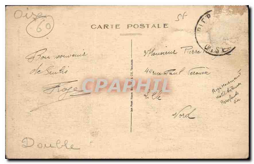 CPA Senlis Salle Capitulaire et l'Hotel de Vermandois  — Rückseite