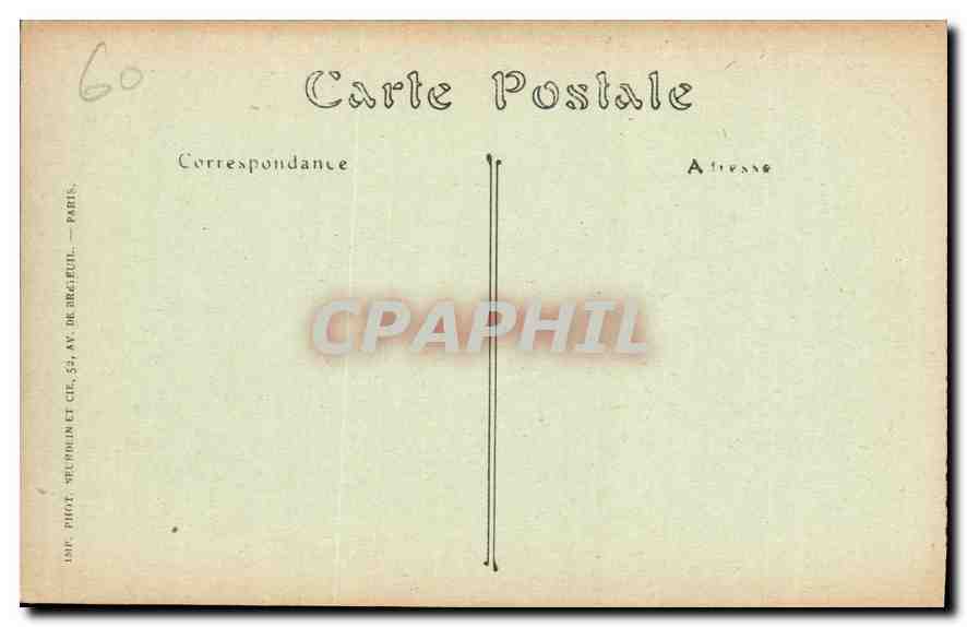 CPA Compiegne la Porte de l'Arsenal  — Rückseite