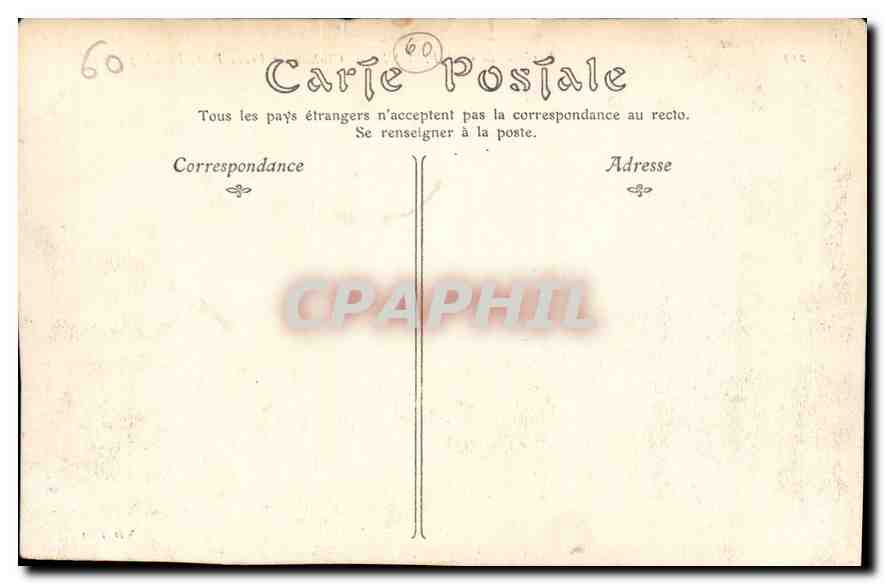 CPA Environs de Compiegne Chateau de Franc Port facade principale  — Rückseite