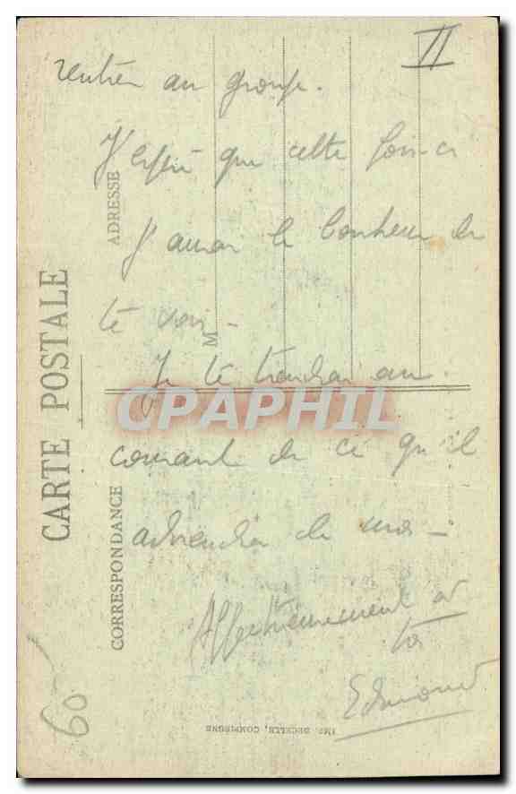 Compiègne - Le Parc - Le Banc de Napoléon — Decelle, n°5 — Rückseite