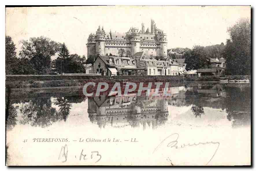 CPA Pierrefonds le Chateau et le Lac 
