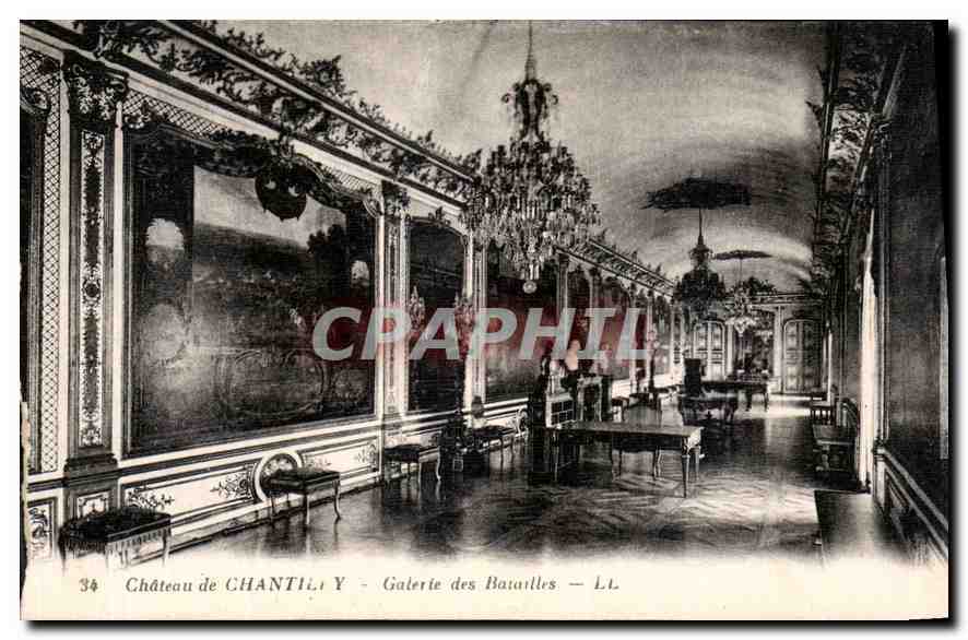 CPA Chateau de Chantilly Galerie des Batailles 