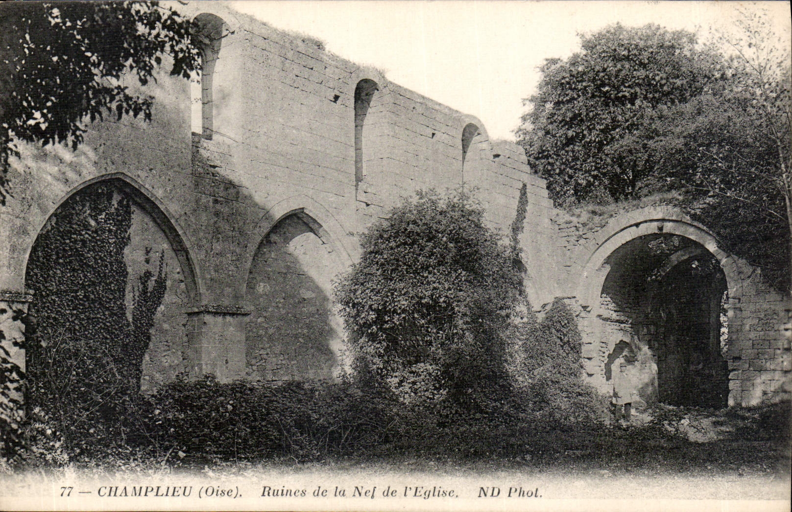 CPA Champlieu Oise Ruines de la Nef de l'Eglise 