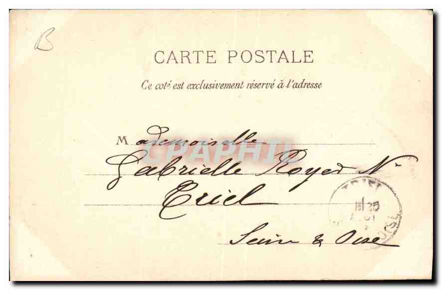 CPA Chateau de Chantilly  — Verso