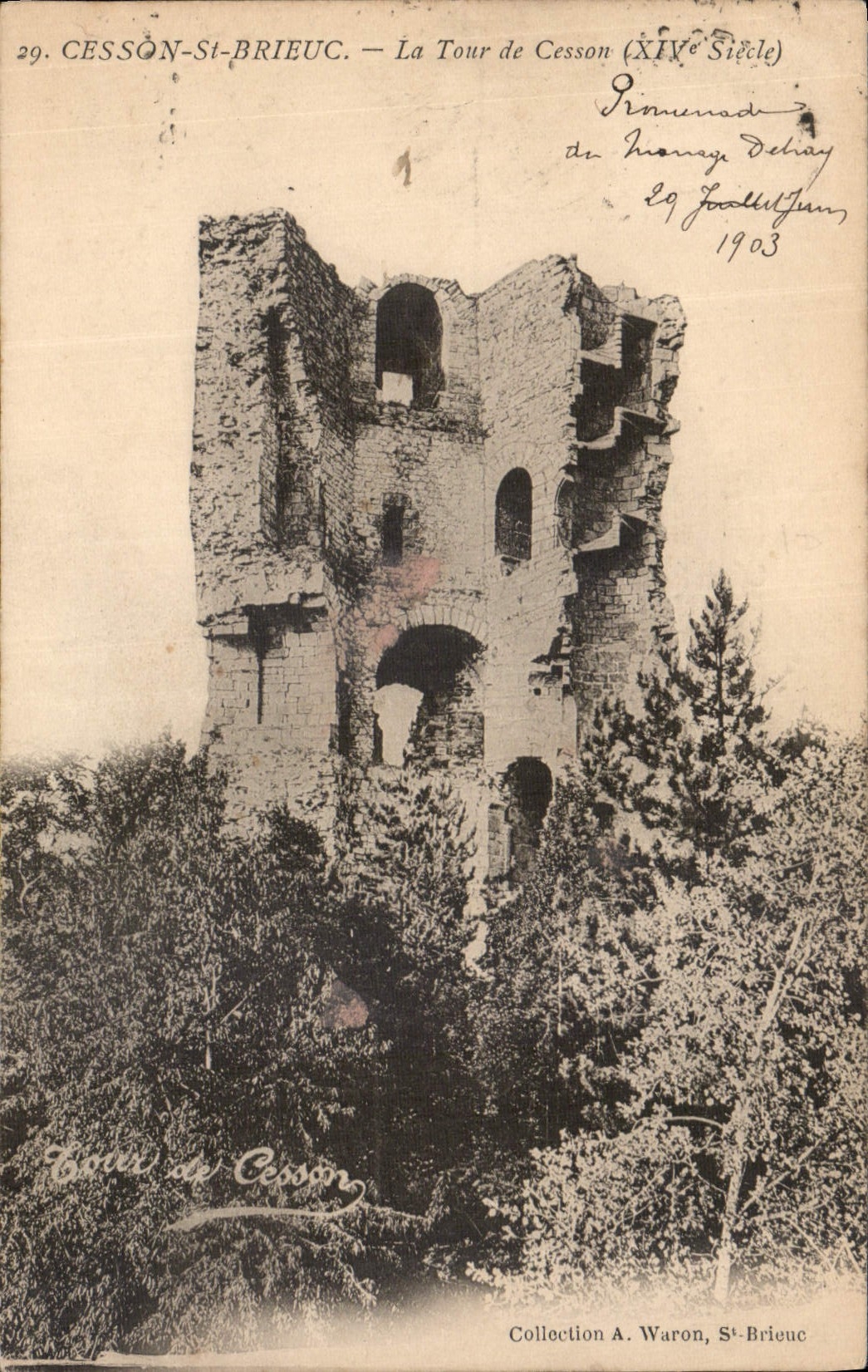 Cesson-St-Brieuc — La Tour de Cesson (XIVe Siècle) — Imprimerie de Money Delay