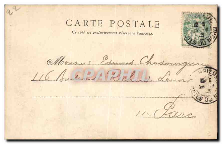 Cesson-St-Brieuc — La Tour de Cesson (XIVe Siècle) — Imprimerie de Money Delay — Verso