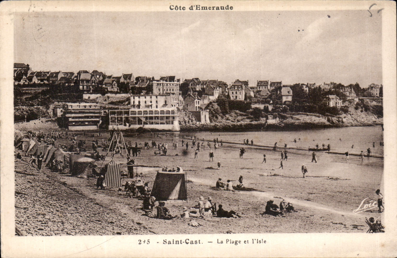 Saint-Cast-la-Ville — La Plage et l'Île — Côte d'Émeraude — éditeur Loïc, n° 295