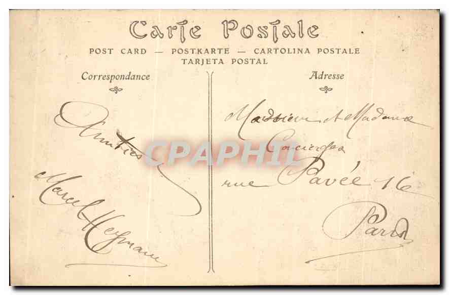 CPA Chateau de Chantilly l'Entree  — Rückseite