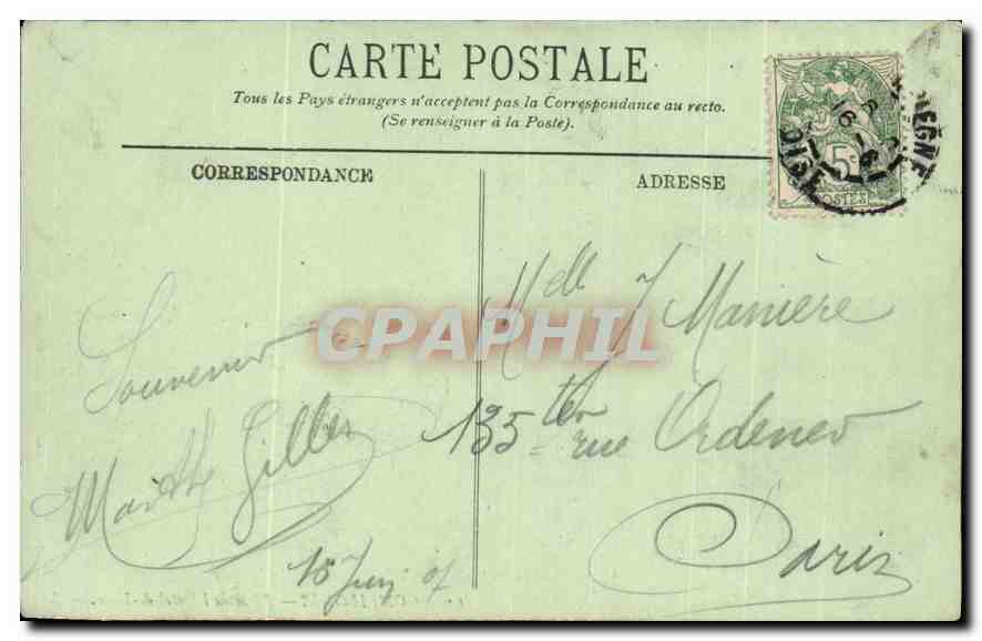 CPA Compiegne Place de l'Hotel de Ville  — Rückseite