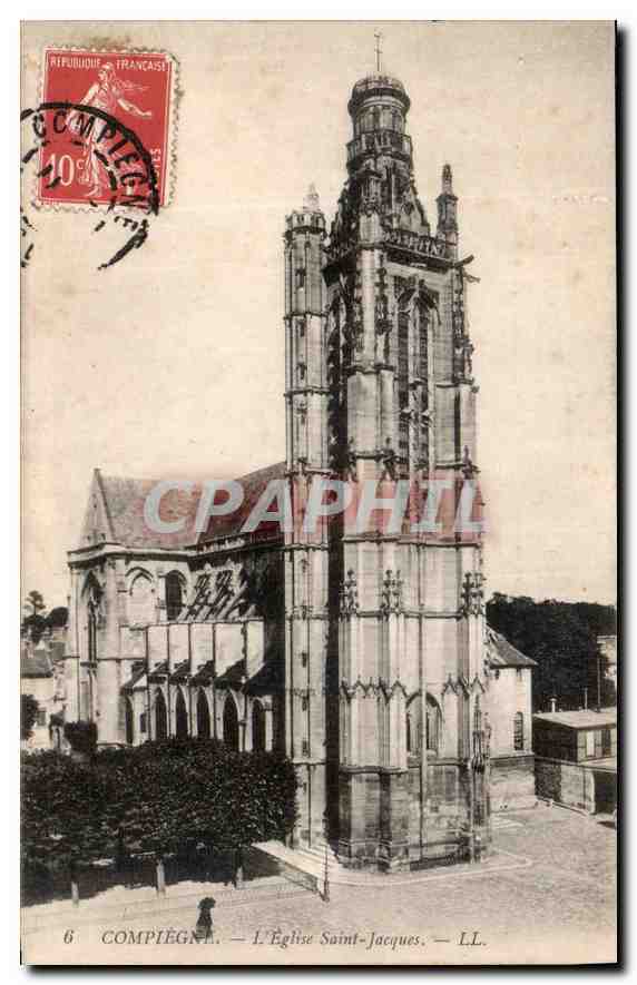 CPA Compiegne l'Eglise Saint Jacques 
