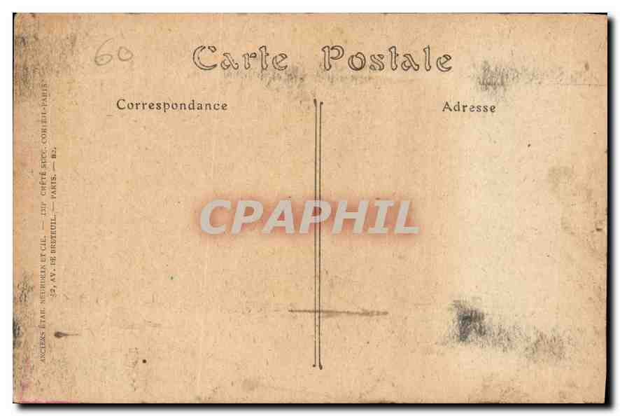 CPA Compiegne la Porte de l'Arsenal  — Rückseite