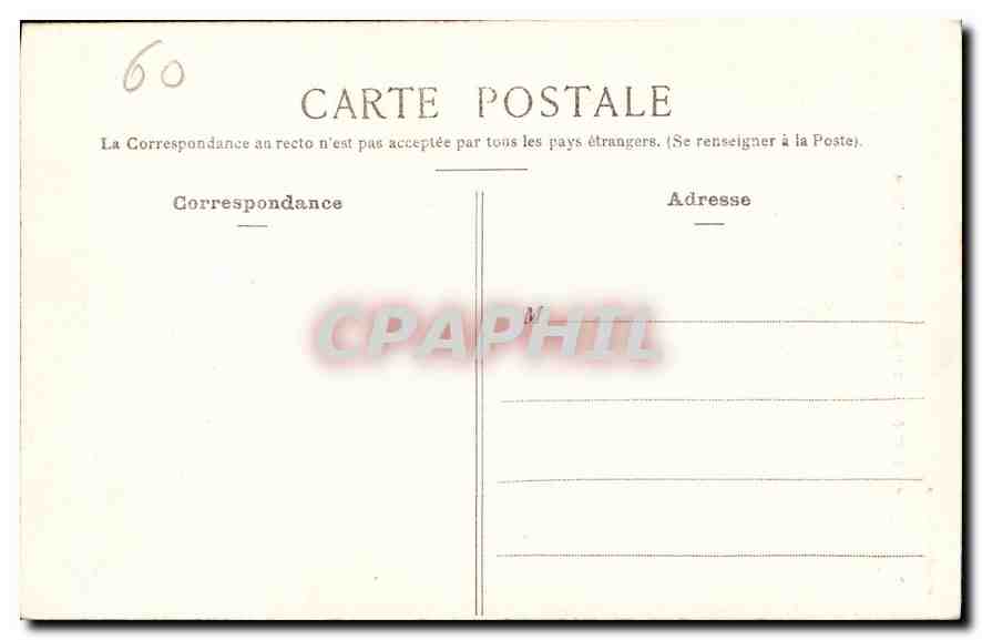 CPA Compiegne l'Hotel de Ville  — Rückseite