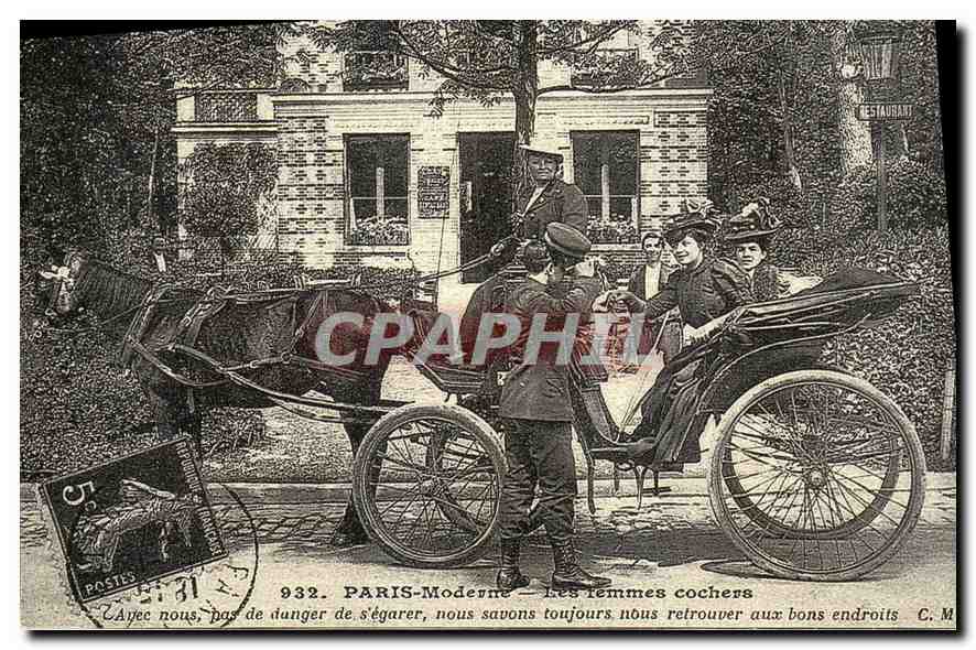 REPRO Paris Moderne les temmes cochers 