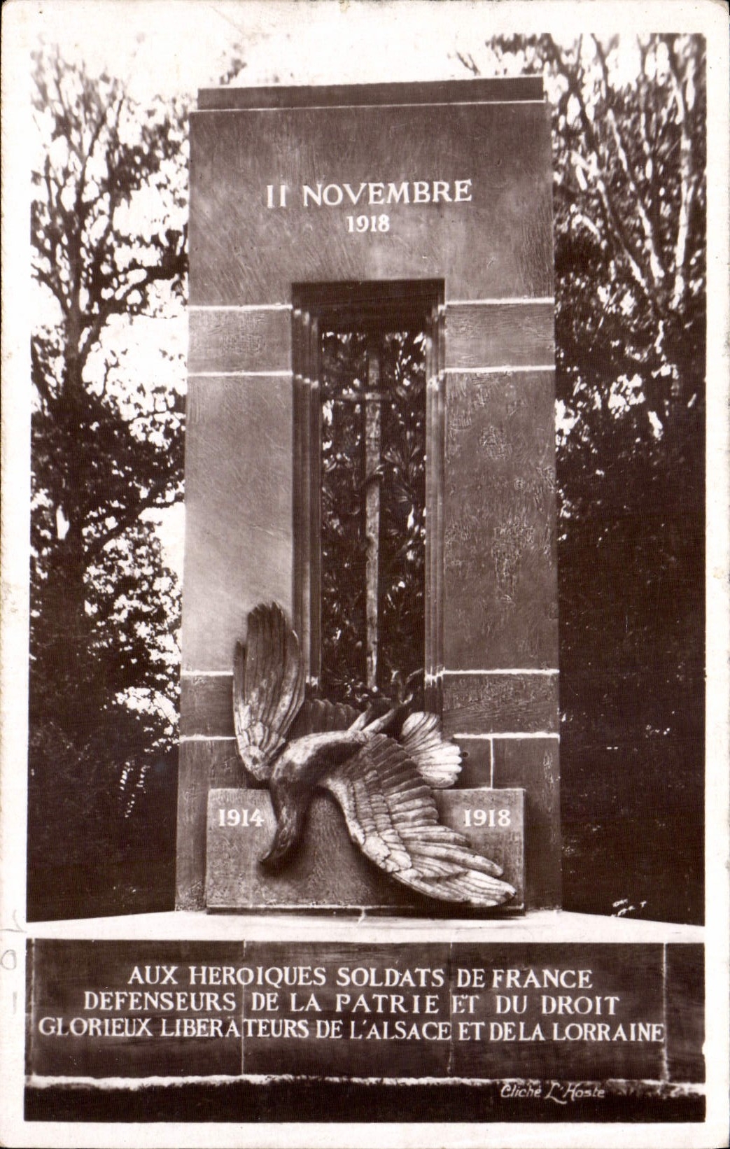 CPA Foret de Compiegne Clairiere de l'Armistice Monument du Matin par Ed Brandt 