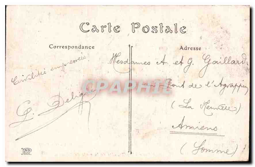 CPA Compiegne la Porte Chapelle cote de la route de Soissons  — Rückseite