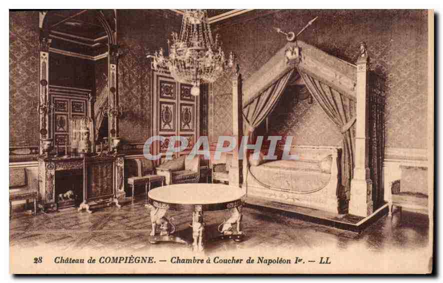 CPA Chateau de Compiegne Chambre a coucher de Napoleon Ier 