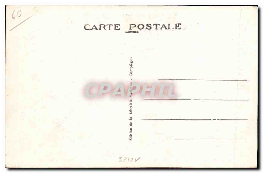 CPA Foret de Compiegne Oise Clairiere de l'Armistice la Dalle centrale  — Rückseite