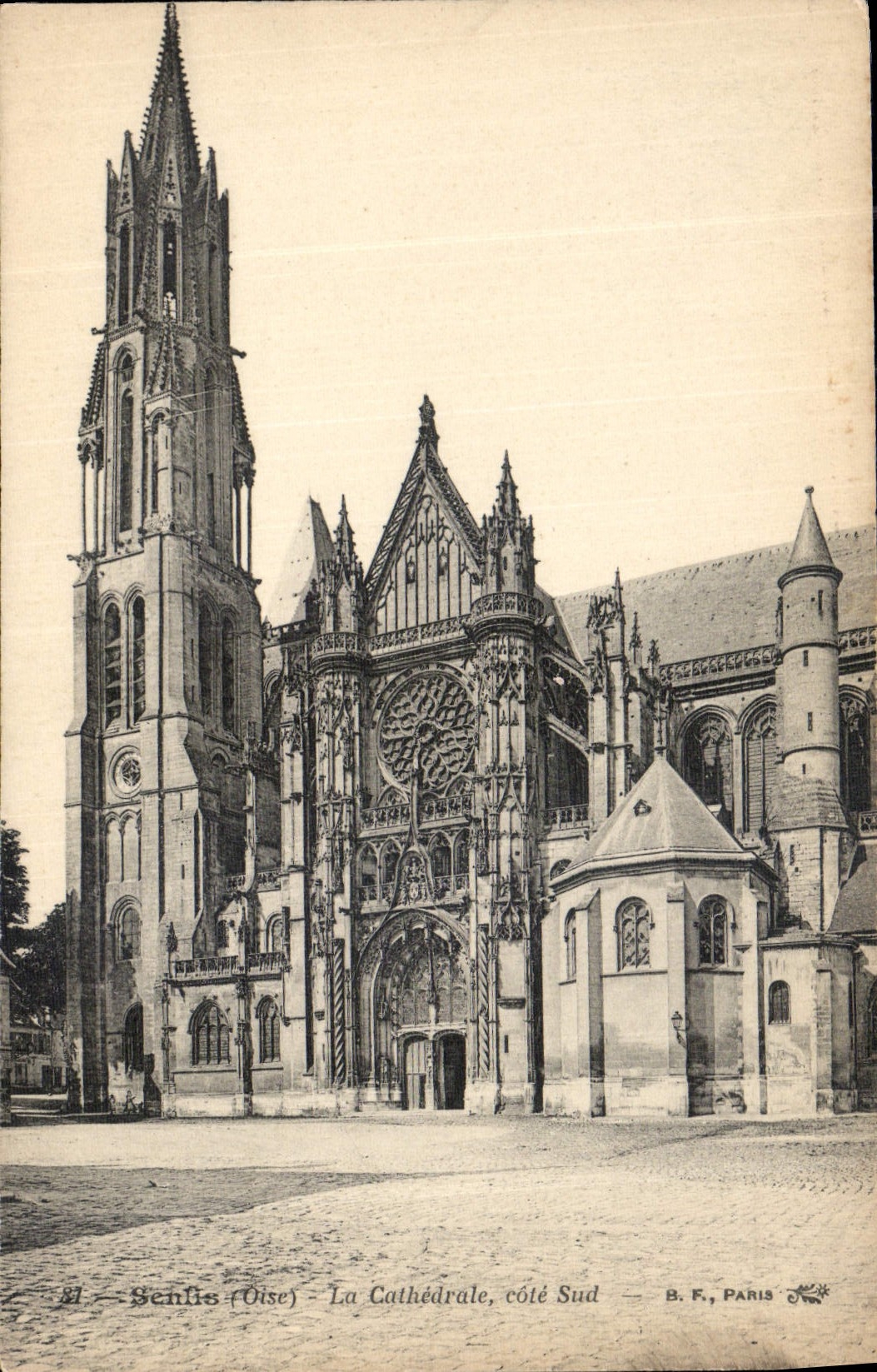 Senlis (Oise) - Die Kathedrale, Südseite - B.F., Paris