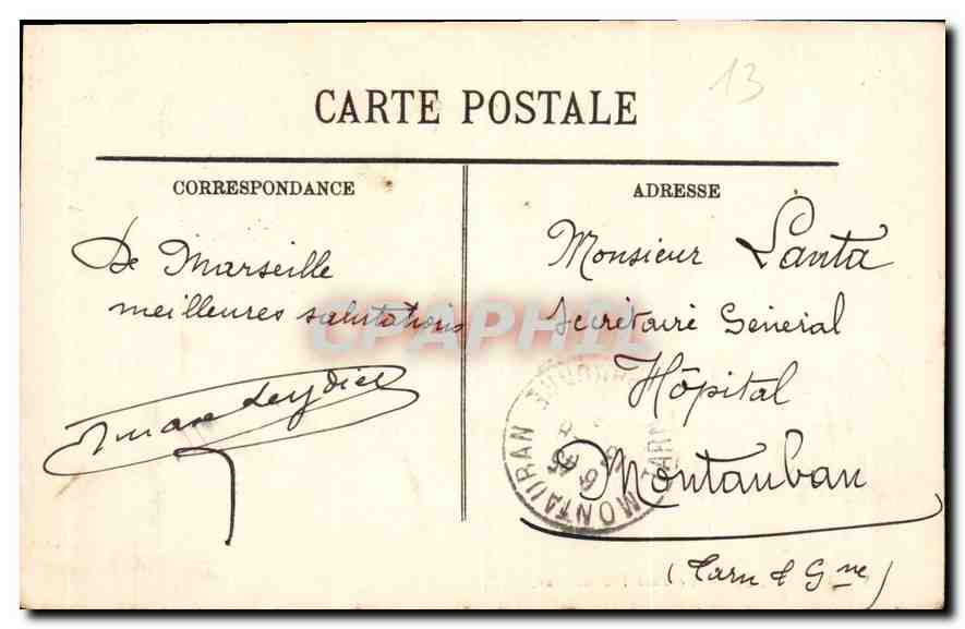 Marseille — Le Pont Transbordeur — LL. n°208 — Verso