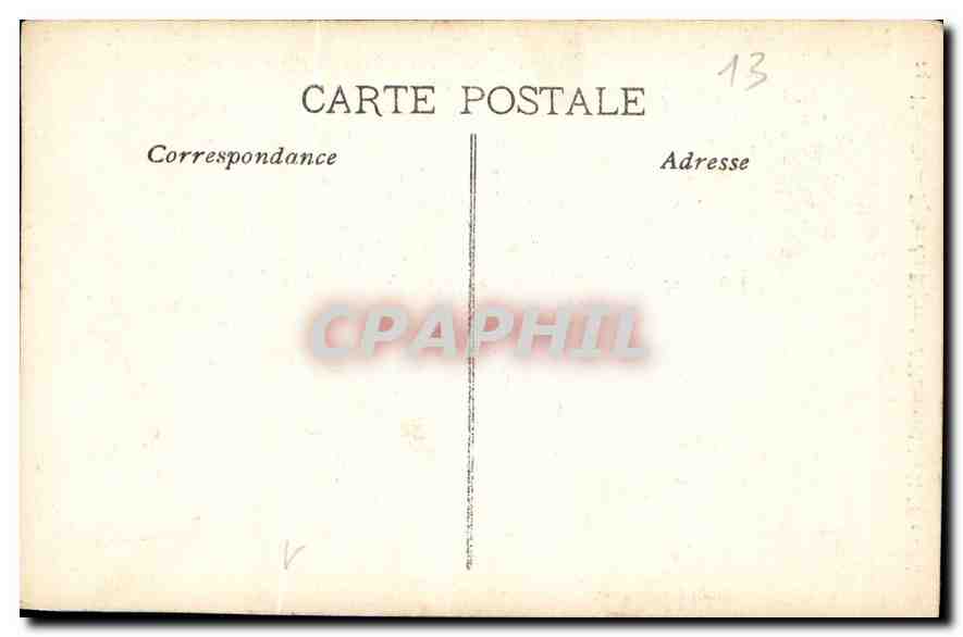 CPA Marseille Eglise des Reformes et Monument des Mobiles  — Verso