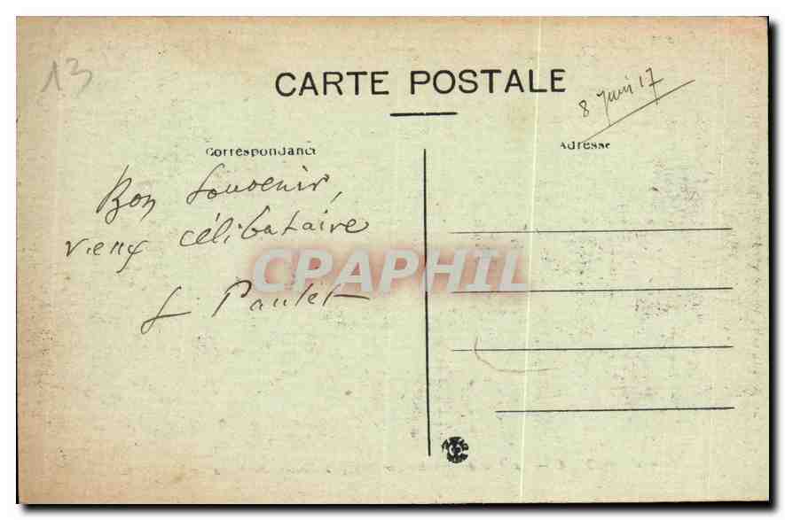 CPA Marseille le Pont Transbordeur 1905 a l'entree du Vieux Port  — Verso