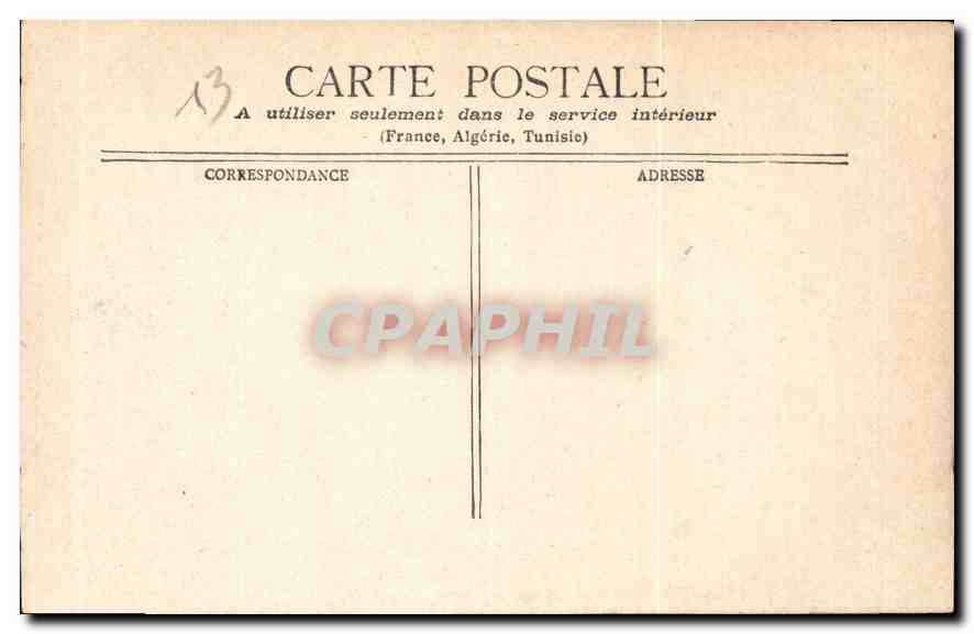 CPA Marseille Entree du Vieux Port  — Verso
