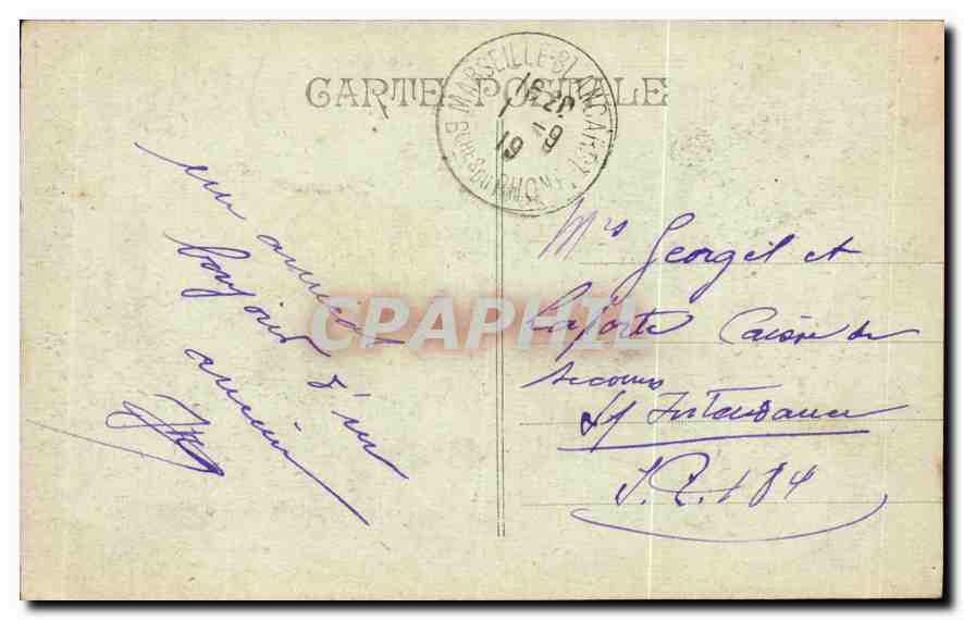 CPA Marseille Palais Longchamp  — Verso