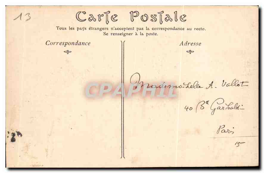 CPA Rade de Marseille le Chateau d'If et les Iles du Frioul  — Rückseite